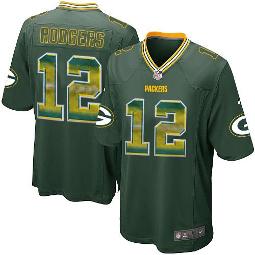 Nike Packers #12 Aaron Rodgers Green Team Color Men's Stitched NFL Limited Strobe Jersey